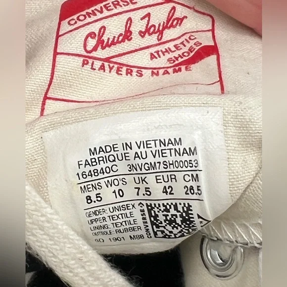 Converse Run Star Hike x J.W. Anderson Black/Gum High Sneaker M 8.5 W 10 Unisex - Picture 5 of 9